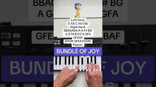 Bundle Of Joy  Inside Out 2 EASY Piano Tutorial With Letter Notes [upl. by Oravla934]