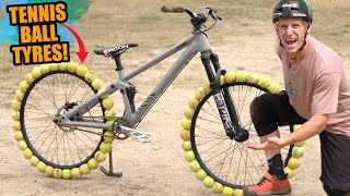 TENNIS BALL TYRES ON MY MOUNTAIN BIKE [upl. by Hardi]