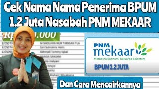 Cek Nama Nama Penerima BPUM 12 Juta Nasabah PNM MEKAAR [upl. by Tor]