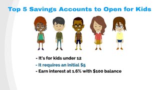 Top 5 Savings Accounts to Open for Kids  Animation [upl. by Jobie]