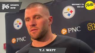 SteelersRavens TJ Watt on unique battles created in AFC North rivalry [upl. by Akirdna]