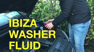 How to Refill Washer Fluid on a 2010 SEAT Ibiza [upl. by Blunk]