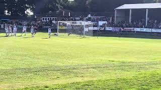 Hastings United v Harefield United FA Cup Davide Rodari free kick 14 September 2024 [upl. by Anitnas]