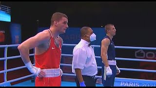 Gleb Bakshi RUS vs Oleksandr Khyzhniak UKR  🥊Final Box Euro Qualifiers Paris 202106 [upl. by Wilkins]