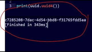 generate id using uuid python [upl. by Sulakcin408]