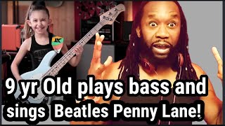 9yr old ELLEN ALAVERDYAN sings BEATLES PENNY LANE  REACTION  First time hearing [upl. by Camilia]