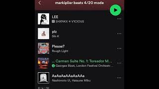 Markiplier beats 420 mode in Spotify [upl. by Rintoul]