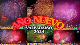 Valparaíso recibe el año Nuevo con Fuegos Artificiales 2024 newyear2024 [upl. by Duax]