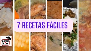 7 Recetas Fáciles para la semana Compilación de Recetas económicas [upl. by Leakim599]