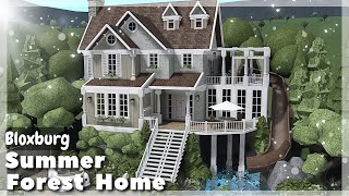 BLOXBURG Summer Forest Home Speedbuild  Roblox House Build [upl. by Sucramal549]