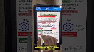 Carbylamine Amine Reaction Trick amp notes  Class 12th  Chemistry  CUET  NEET  JEE chemistry [upl. by Lowenstein581]