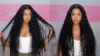 32 INCHES LOOSE DEEP WAVE WIG  STARTTOFINISH INSTALL  FALL CURLY WIG FT WIGGINS HAIR 💕 [upl. by Eatnad]