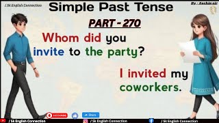 PART  270  Past simple tense in english conversation  English conversation practice in english ।। [upl. by Lewes]