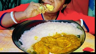 BIGBITES ASMR EATING RICE WITH SPICY CHICKEN CURRYMUKBANGINDIAN EATING SHOW [upl. by Allrud]