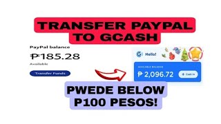 TRANSFER PAYPAL MONEY TO GCASH BELOW P100 2024 NEW UPDATE [upl. by Reteip]