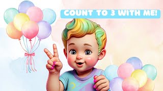 Learn to Count to 3 with Little Fingers Fun Kids Education Video [upl. by Herold]