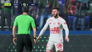 FC 24 Gameplay  Paris SaintGermain  Stade Brestois  Ligue 1  20242025 [upl. by Mick834]