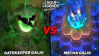 Galio Mecha VS Gatekeeper Skin Comparison Wild Rift [upl. by Ainoda]