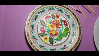 Petrykiv painting of the plate Ukraine [upl. by Mojgan834]