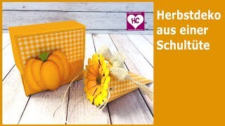 So wird aus einer Schultüte eine Herbstdeko [upl. by Blainey832]