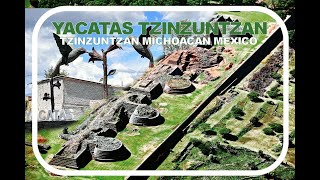 Yacatas SemiRound Pyramids Tzinzuntzan Michoacan Mexico  Archaeological Site [upl. by Eleen]