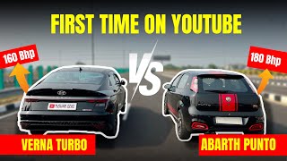 ABARTH PUNTO VS VERNA TURBO MANUAL  DRAG RACE🚀 [upl. by Joelynn925]