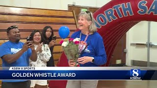 Golden Whistle Winner North Salinas High School athletic director Jean Ashen [upl. by Tobin338]