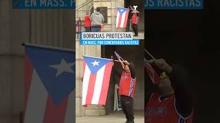 Boricuas en Massachusetts manifiestan contra chistes racistas en evento de campaña de Donald Trump [upl. by Rhpotsirhc]