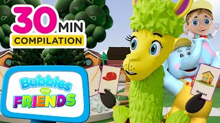 Bubbles amp Friends Rhyming Game  The Best Nursery Rhyme Game Ever  More  Cartoons for Kids [upl. by Ittak]