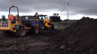 Jcb 3cx and barford sx10 ton dumper muckshifting [upl. by Eelnyl]