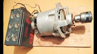 Run a High Torque Mixer Motor as dc motor at 10000rpm with 12v battery diy [upl. by Deron]