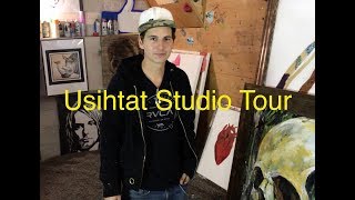 Finger Painted Fine Art Artist Usihtat Studio Tour [upl. by Roscoe]