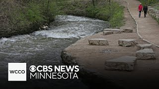 Minnehaha Creek’s rising water level has onlookers engrossed residents worried [upl. by Hoang539]