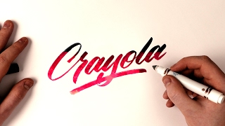 Hand Lettering Tutorial  Crayola Marker Brush Calligraphy 🖌 [upl. by Noir]