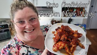 Bourbon Maple Glazed Chicken Wings  Dreo ChefMaker [upl. by Effy]