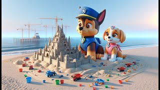 Paw Patrol Ultimate Rescue  SKYE amp CHASE Play on the Beach  Very Funny Story  Rainbow 3 [upl. by Tillo]