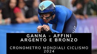 Ganna  Affini Argento e bronzo  Cronometro mondiali ciclismo [upl. by Olvan]