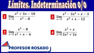 Límites con indeterminación 00 Por factorización [upl. by Cerveny]