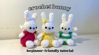 🐇💖 miffy inspired amigurumi bunny  beginner friendly crochet tutorial [upl. by Rivera625]