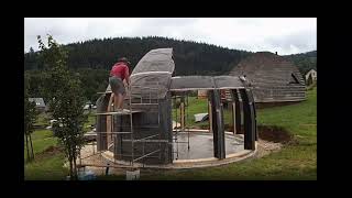 Tiny Dome Frame Built In One Day Dome Home Quick Build [upl. by Deina]