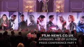 Avengers Age of Ultron I Press Conference Part 1 I FilmNewscouk [upl. by Eirehs206]