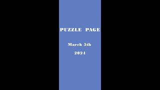 Lets Play  Puzzle Page  March 5th 2024 [upl. by Reitrac]