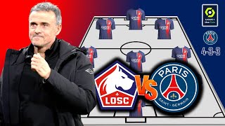 LILLE VS PSG  PSG POTENTIAL STARTING LINEUP LIGUE 1 FRANCE 2023 MATCH WEEK 16 [upl. by Evered]