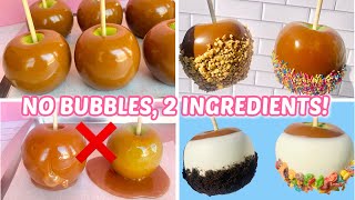 NO FAIL 2 INGREDIENT CARAMEL APPLES  Perfect Caramel Apples Every Time [upl. by Nortal]