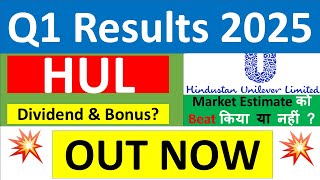 HUL Q1 results 2025  Hindustan Unilever results today  HUL Share News  HUL Share latest news [upl. by Boar360]