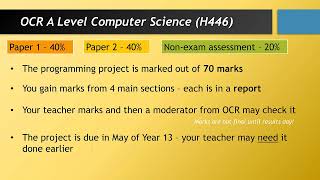 How Do I Complete the OCR A Level Computer Science NEA [upl. by Sanalda]