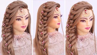 Wedding hairstyles for long hair l bridal hairstyles kashees l reception look l walima hairstyles [upl. by Pyne]