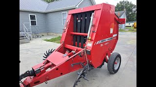 Massey Ferguson 1734 round baler [upl. by Occer883]