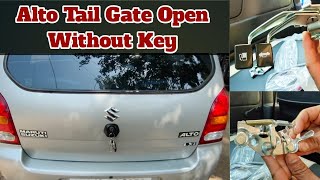 Alto Tail Gate Open Without Key  Alto manually Dicky open  Alto Modified  Alto lxi Modification [upl. by Oileve]