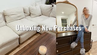 Cloud Couch Dupe Savesto Sectional Primrose Mirror Nespresso amp more  UNBOXING amp 1 MONTH REVIEW [upl. by Amikan]